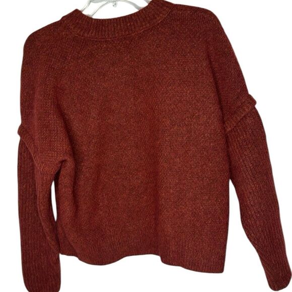 Madewell Cable Havener Burnt Orange Sweater. Size Medium. - Picture 8 of 13